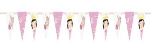 Once upon a time party Pink Princess and Unicorn bunting