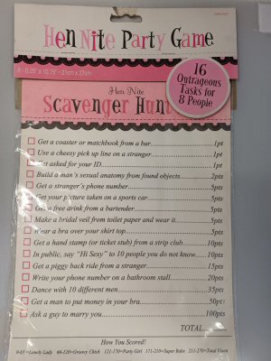 Hen Night Dare Party Game