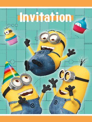 Minions Party Despicable Me Invitations