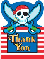 Pirate Party Thank you Cards
