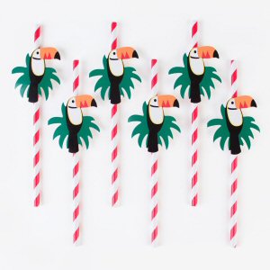 Tocan stripped party straws
