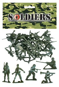 Bag of 50 toy soldiers