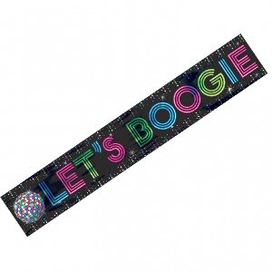 Disco 70s Lets Boogie Foil Banner