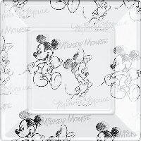 Mickey Mouse square plastic plate 23cm