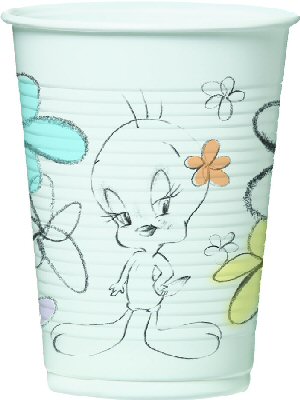Tweety Flower plastic party cups