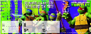 Teenage Mutant Ninja Turtles Party invites BBS