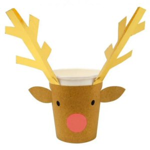 Reindeer cups set of 8