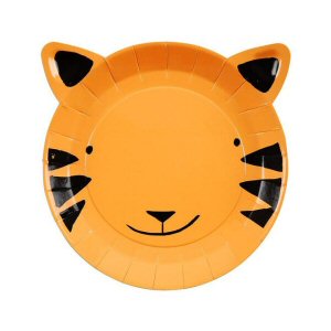 Go Wild Tiger Shaped Party Supplies Party Plates