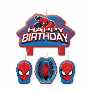 Spider-Man Birthday Cake Candle Set