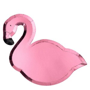 Fantastic Flamingos shaped party plates