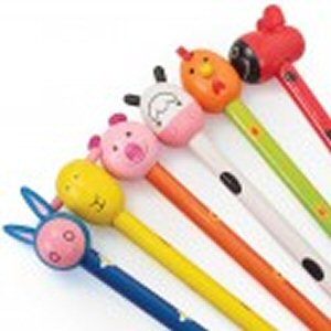 Farm Animal Pencil topped with loveable wooden animal heads