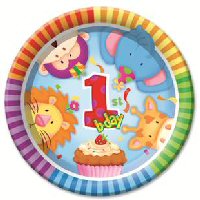 1st birthday party supplies plates