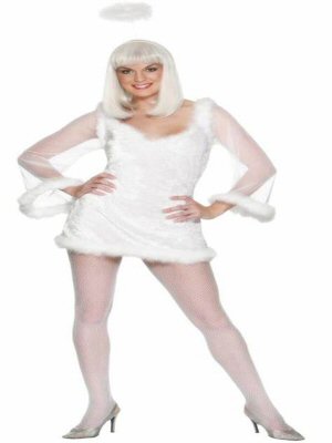 Saucy Angel Adult Chirstmas Fancy Dress Costume