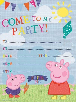 Peppa Pig invitation pad with envelopes