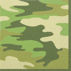 Camouflage party napkins