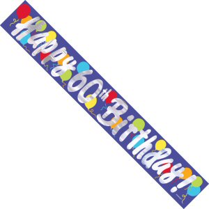 Painted Balloons Party banner age 60