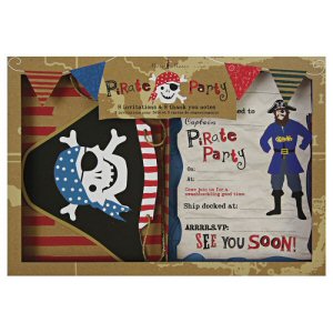 Ahoy There Pirate Party Invite and Thank You Set