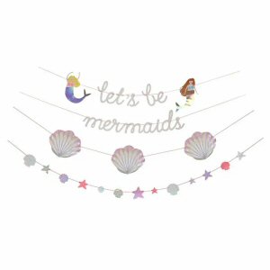 Lets Be Mermaids Party Garland Banner