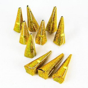 Gold Holographic Cone Party Poppers