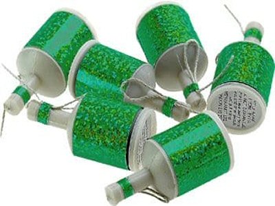 Green Holographic Party Poppers