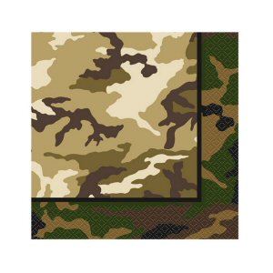Camouflage And Army Party Napkins