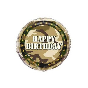 Camouflage Happy Birthday Foil Helium Balloon