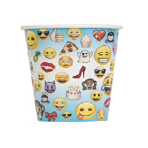 Emoji paper party cups