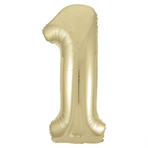 Champagne Gold Number 1 Shaped Foil Balloon