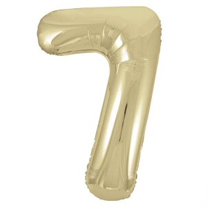 Champagne Gold Number 7 Shaped Foil Balloon