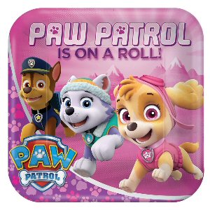 Paw Patrol Pink Paper Plates