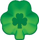 St Patrick's clover shaped plates