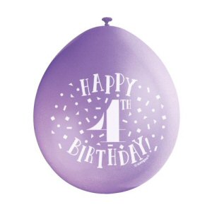 Happy 4th Birthday Latex Balloons