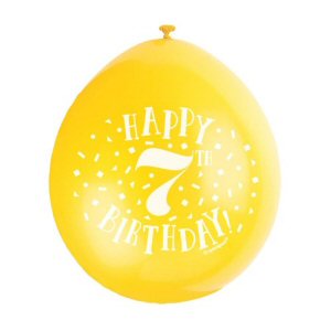 Happy 7th Birthday Latex Balloons
