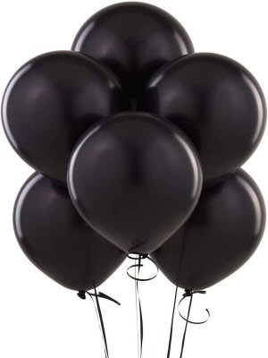 Ink Black Helium Quality Latex Balloons