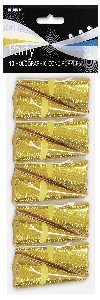 Gold Holographic Cone Shaped Party Poppers