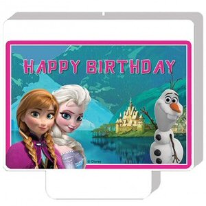 Frozen Party Happy Birthday Candle