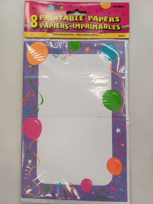 Festive Balloons Printable Invitations