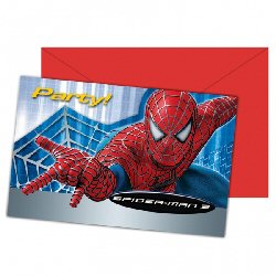 SpiderMan Invite/Invitation with envelopes