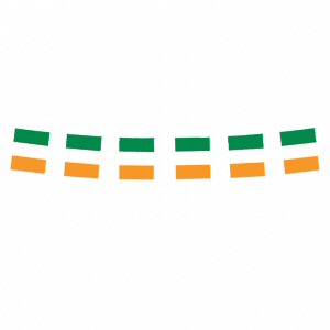 Ireland Flag Small Plastic Bunting 3m