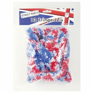 Great Britain Red/White/Blue Fringe Leis