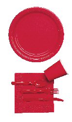 Red Plain Colour Tableware