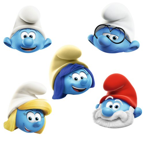 Smurfs Party Cardboard Face Masks