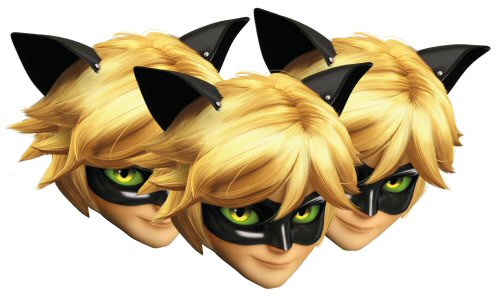 Cat Noir Party Cardboard Face Masks