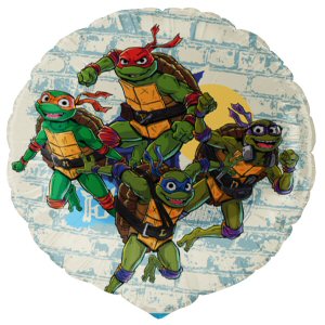 Round Ninja Turtles Foil Balloon