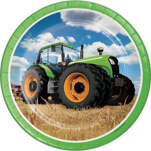 Tractor Time Paper Plates