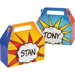 Superhero Treat Boxes Lunch Boxes Birthday Party Boxes