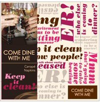 Come Dine With Me - Cocktail size Napkins 
