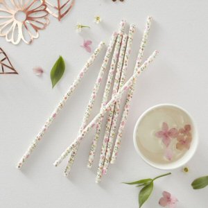 Ditsy Floral Floral Paper Straws