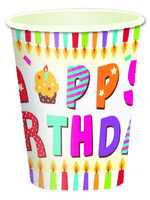 Happy Birthday Candles Party Cups