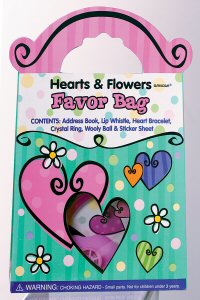 PARTY FAVOUR BAGS HEARTS & FLOWERS